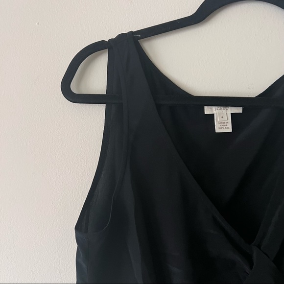 J.Crew Womens Silk Sleeveless V Neck Ruffle Front Blouse Top Size 4 - Picture 7 of 9